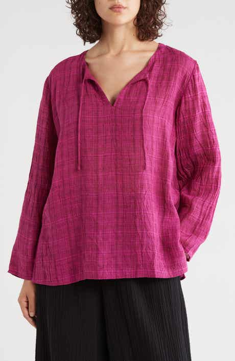 Round Neck Organic Linen Top