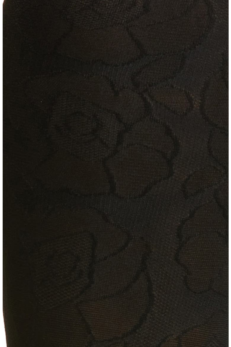 Maria Floral Lace Socks, Alternate, color, BLACK