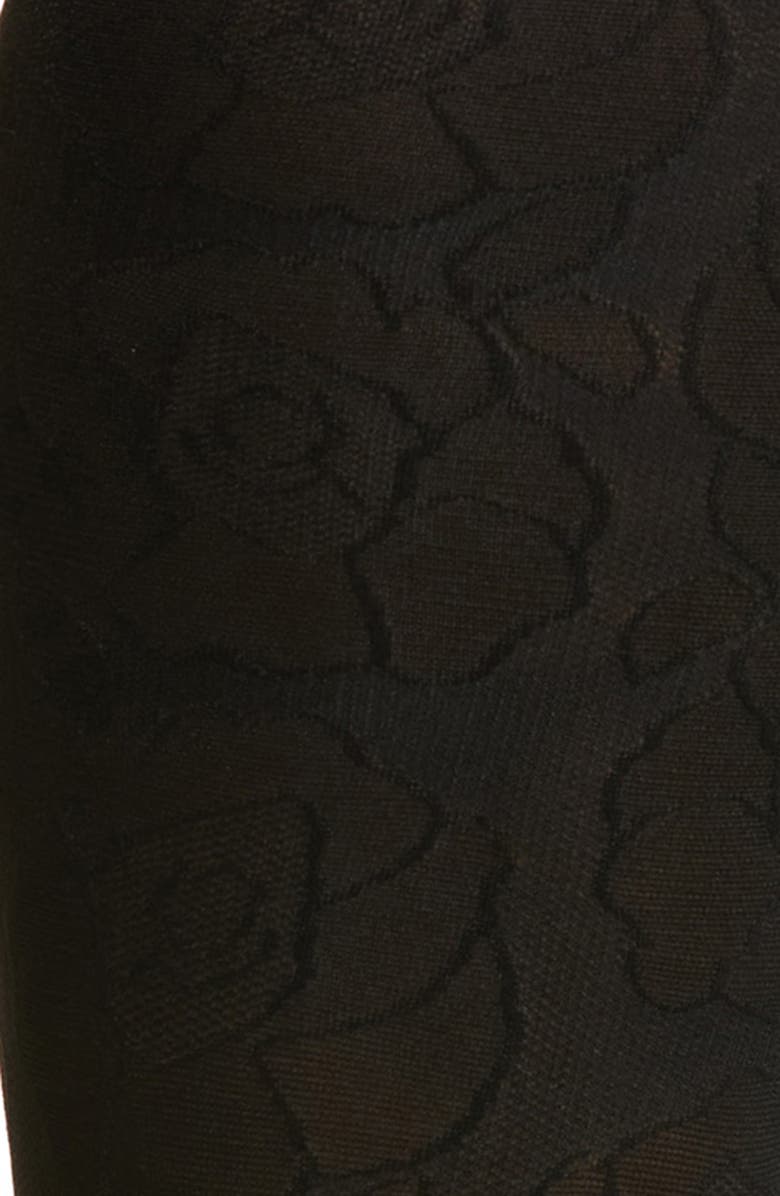 HIGH HEEL JUNGLE Maria Floral Lace Socks, Alternate, color, Black