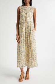 Ulla Johnson Kasia Floral Silk Midi Dress