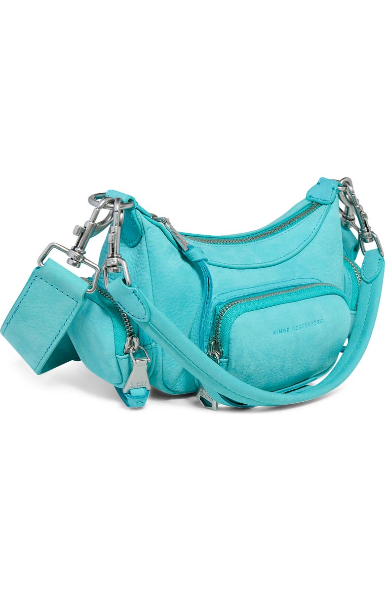 AIMEE Away We Go Mini Convertible Crossbody Bag, Alternate, color, Ocean Blue Nubuck