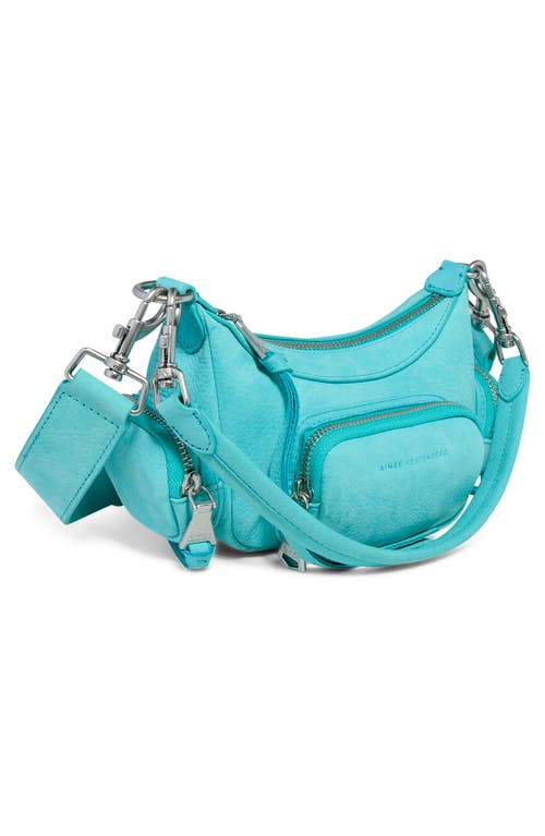Aimee Kestenberg Away We Go Mini Convertible Crossbody Bag In Ocean Blue Nubuck