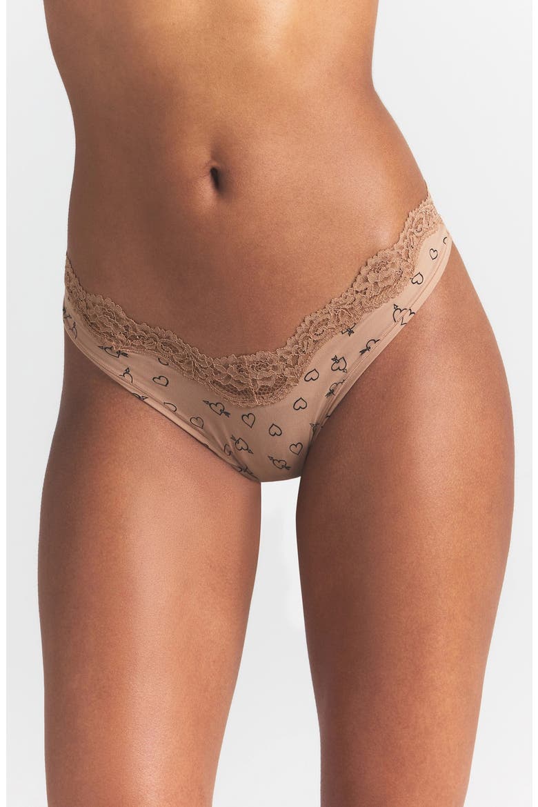 5-Pack Fits Everybody Lace Dipped Thong, Alternate, color, SKETCHED HEARTS MULTI