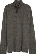 Maison Margiela Oversize Cotton & Wool Blend Half Zip Sweater