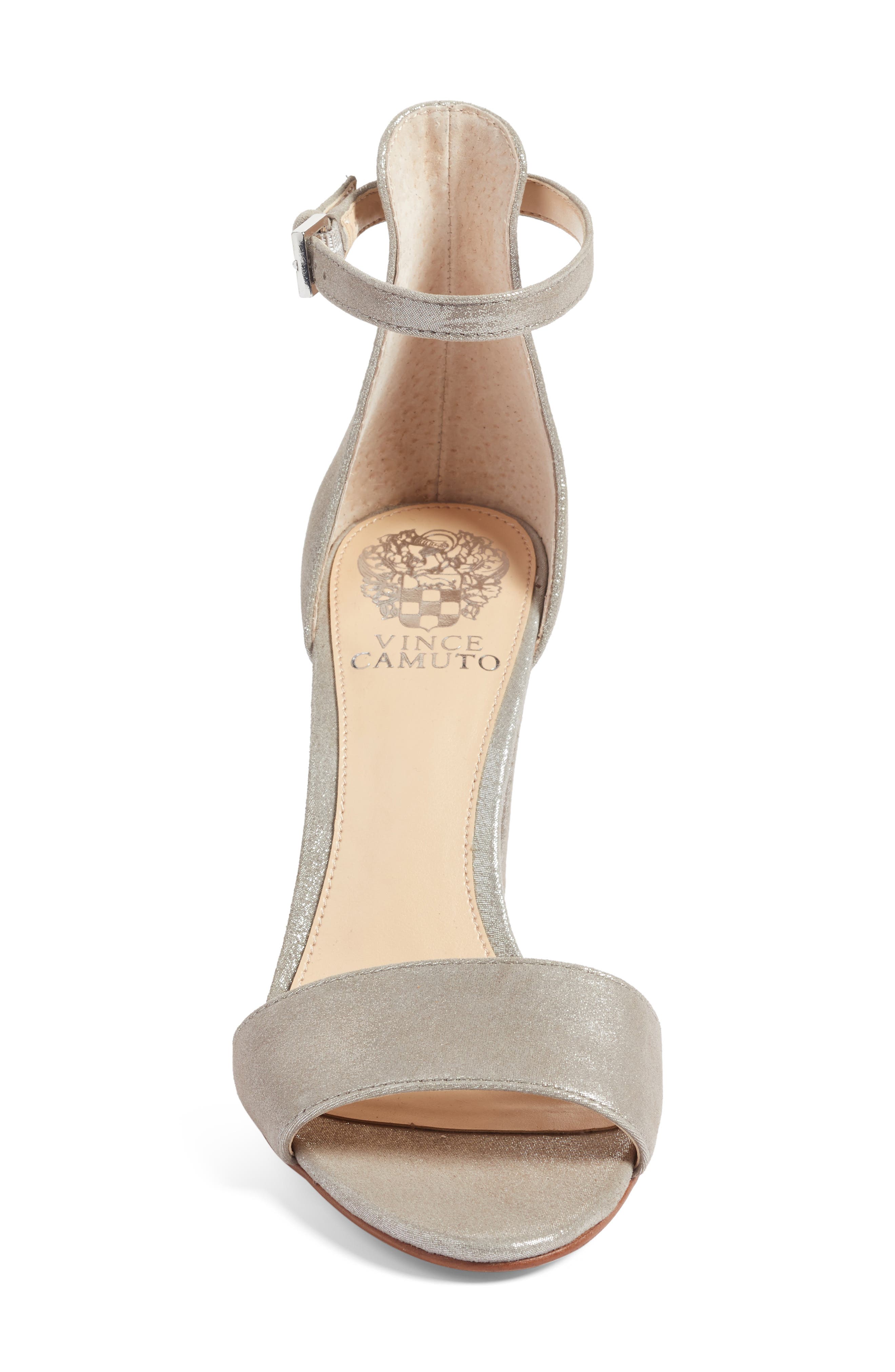 Corlina Ankle Strap Sandal (Nordstrom Exclusive), Alternate, color, PEWTER DAZZLE SUEDE
