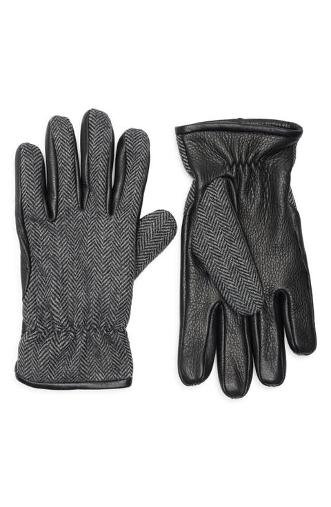 Herringbone Leather Gloves