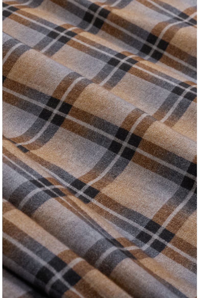 Julian Plaid Cotton Button Up Shirt, Alternate, color, CAMEL