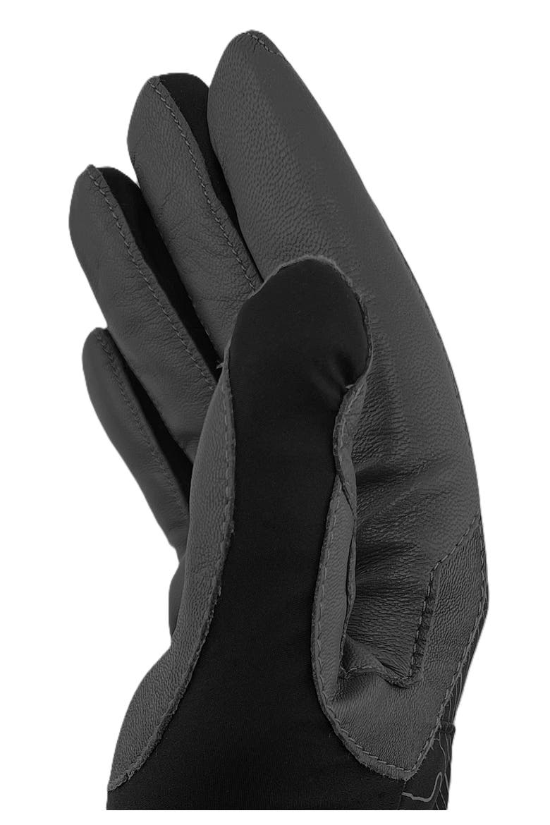 Performance Touchscreen Gloves with Leather Palm, Alternate, color, black
