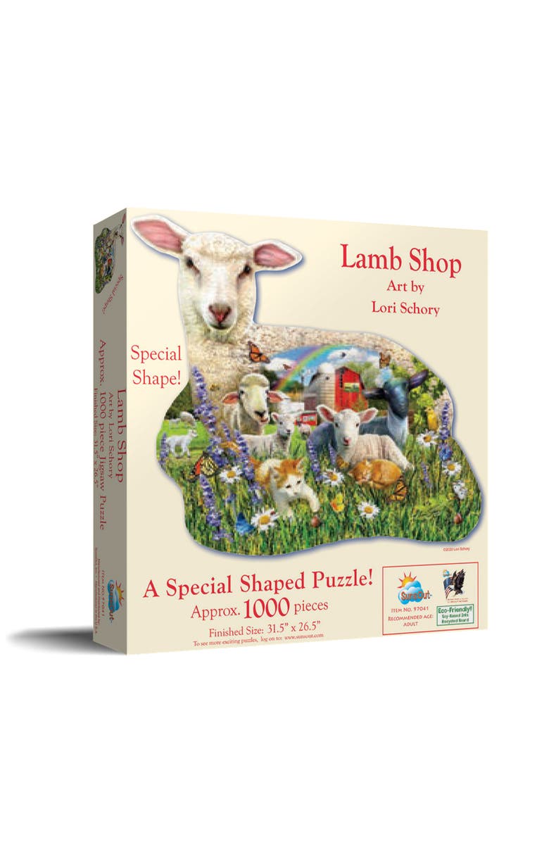 Sunsout Lamb Shop 1000 piece Jigsaw Puzzle for Adults Special Shape, Main, color, 