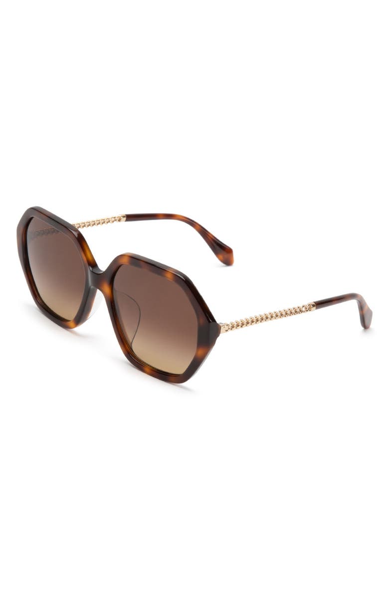 Mohala Eyewear Noela Low Bridge Wide Width 58mm Polarized Oversized Sunglasses, Alternate, color, 