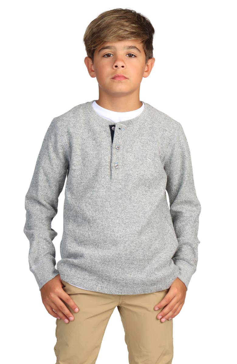 TailorByrd Kids' Heathered Henley, Main, color, 