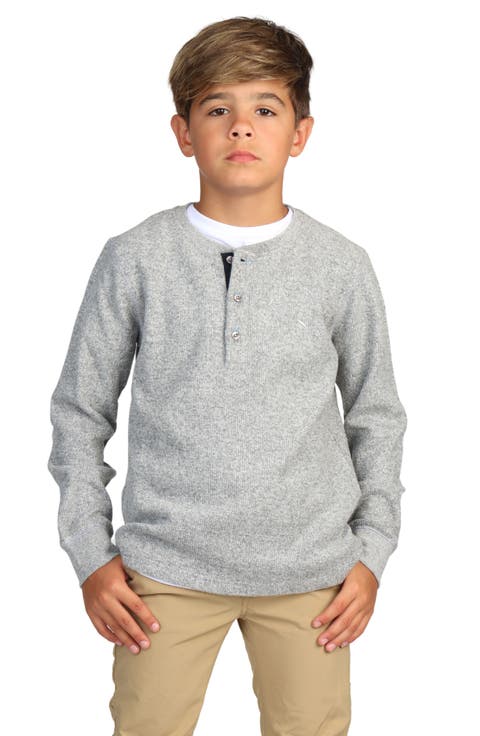Kids' Heathered Henley (Big Kid)