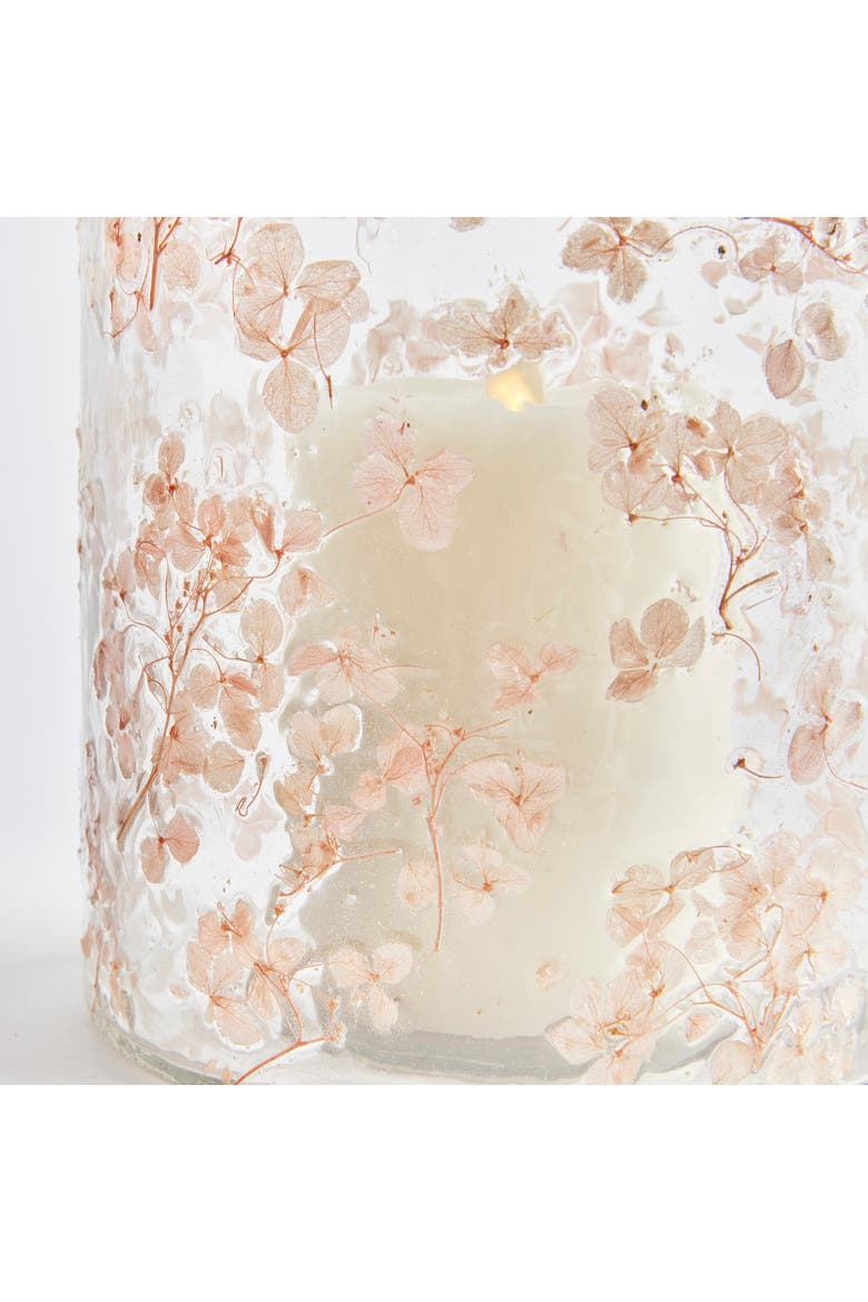 Petite Blossoms Hurricane Candle Holder Large, Alternate, color, Pink