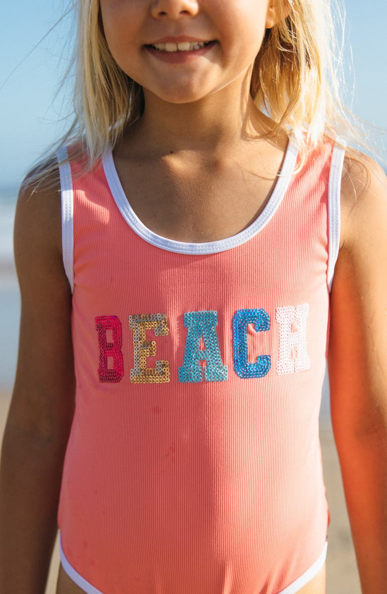 Feather 4 Arrow Kids' Wave Break UPF 50+ One-Piece Swimsuit, Alternate, color,