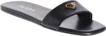 Prada Triangle Logo Slide Sandal (Women) | Nordstrom Prada Triangle Logo Slide Sandal (Women) | Nordstrom