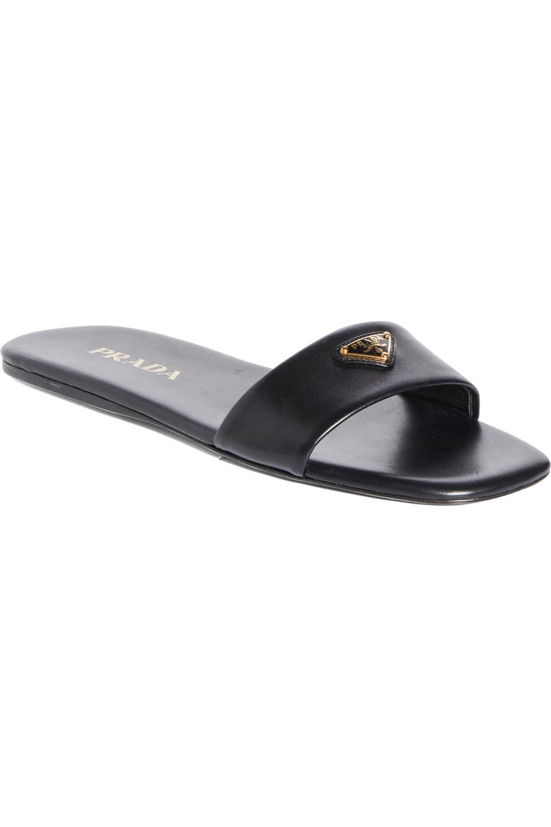 Prada Triangle Logo Slide Sandal (Women) | Nordstrom Prada Triangle Logo Slide Sandal (Women) | Nordstrom