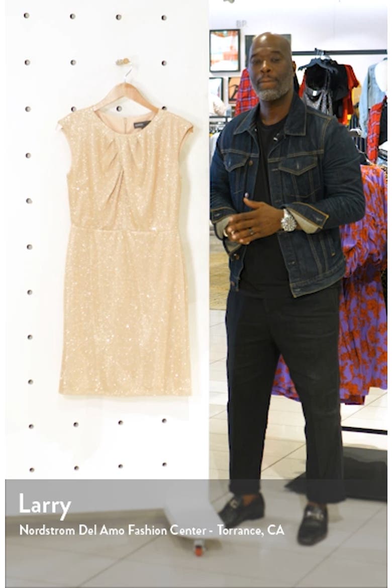 Metallic Knit Cap Sleeve Dress video