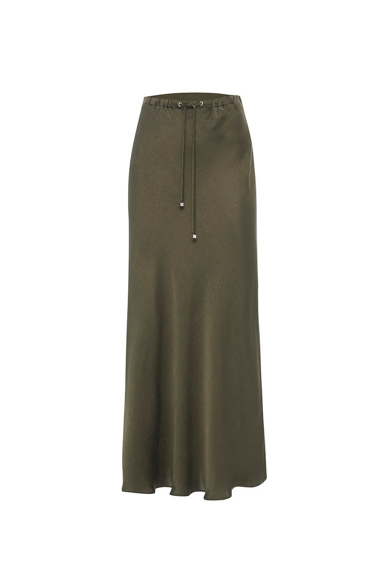 Liv Midi Skirt, Alternate, color, Khaki