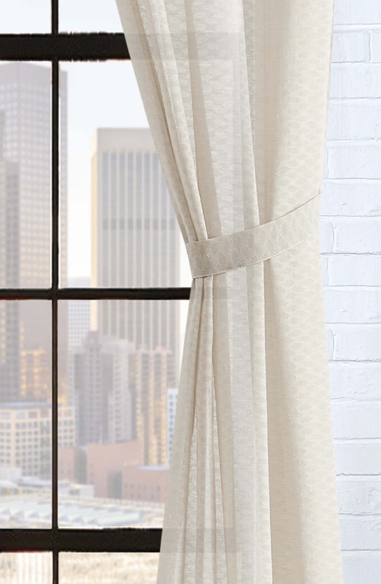 Lucky Brand Larkin Woven Light Blocking Insulated Set of 2 Curtain Panels, Alternate, color, Linen Beige