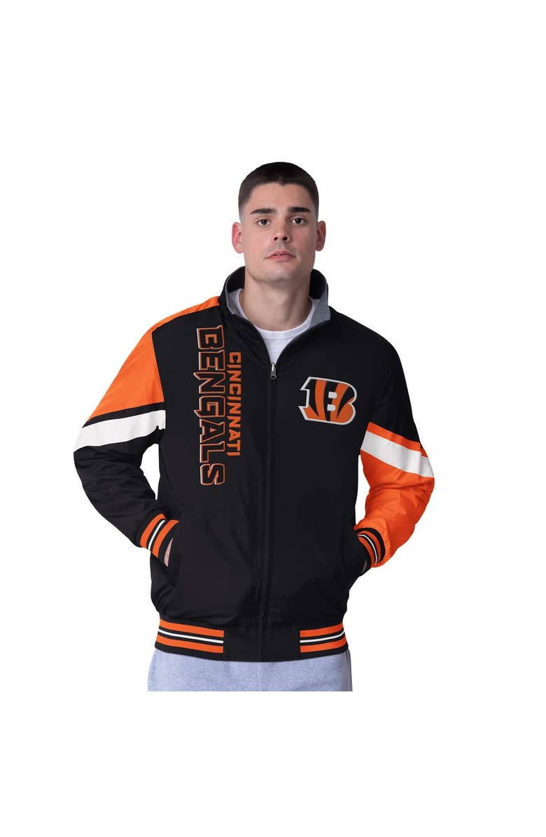 G-III Extreme Men's G-III Extreme Black Cincinnati Bengals Strong Arm Reversible Full-Zip Jacket, Main, color, Black