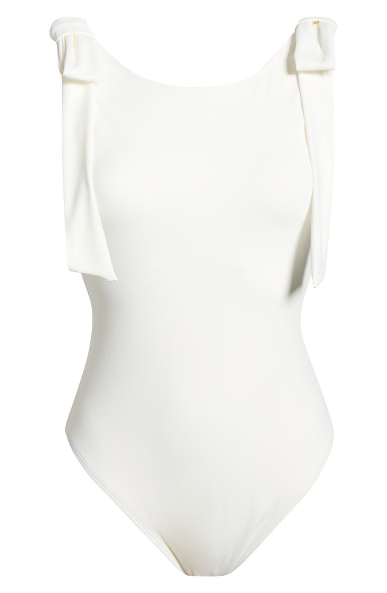 Hutch Delfina Bow Strap One-Piece Swimsuit, Alternate, color, Solid White