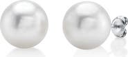 The Pearl Source 11mm South Sea Round Pearl Stud Earrings