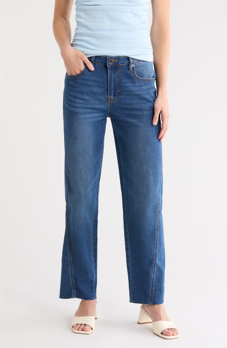 Vigoss Barely Barrel Jeans, Main, color, Medium Wash