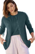 Jessica London Fine Gauge Button Front Cardigan