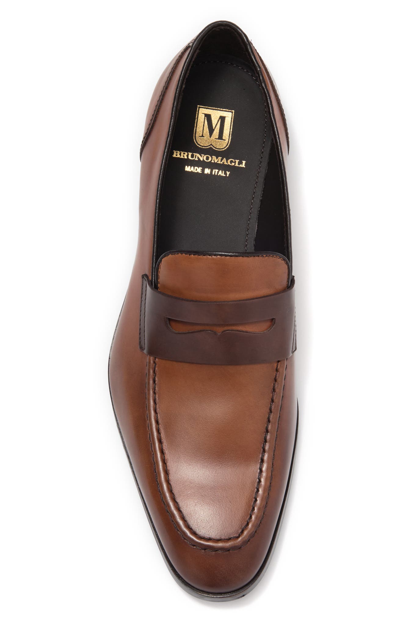 Bruno Magli Cassiano Leather Penny Loafer, Alternate, color, 