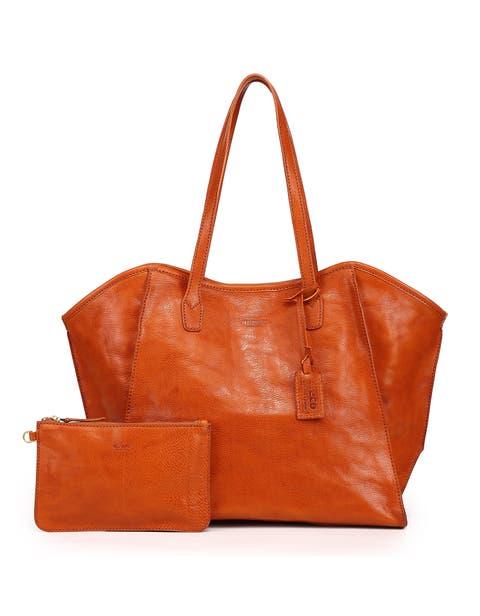 Iris Genuine Leather Soft Structured Carryall Tote