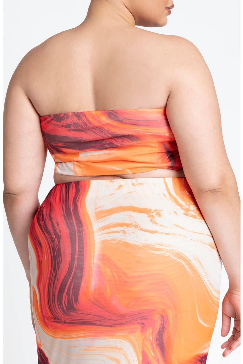 Print Tube Top, Alternate, color, MARBLE MARVEL