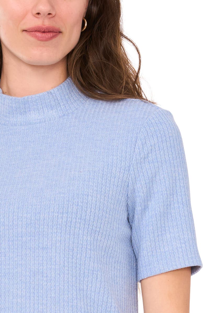 Halogen<sup>®</sup> Rib Mock Neck Top, Alternate, color, Clear Blue Sky