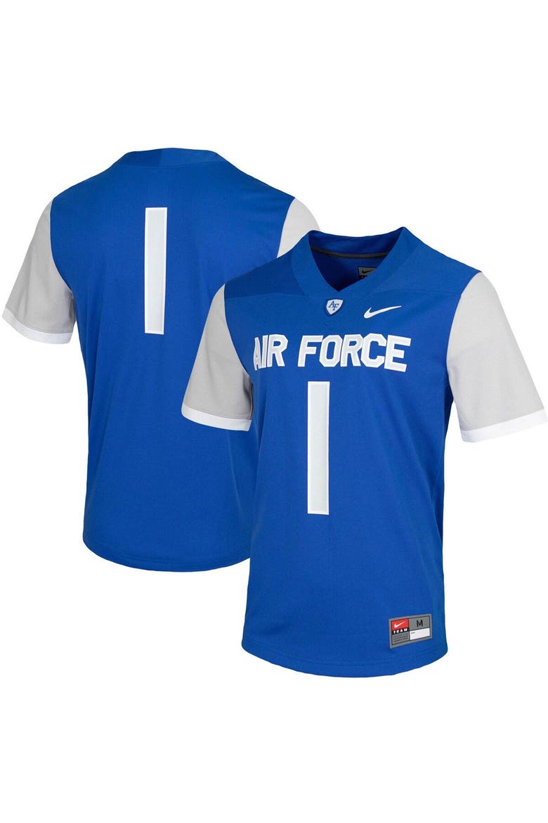 Men's Nike #1 Royal Air Force Falcons Untouchable Game Jersey, Main, color, Royal
