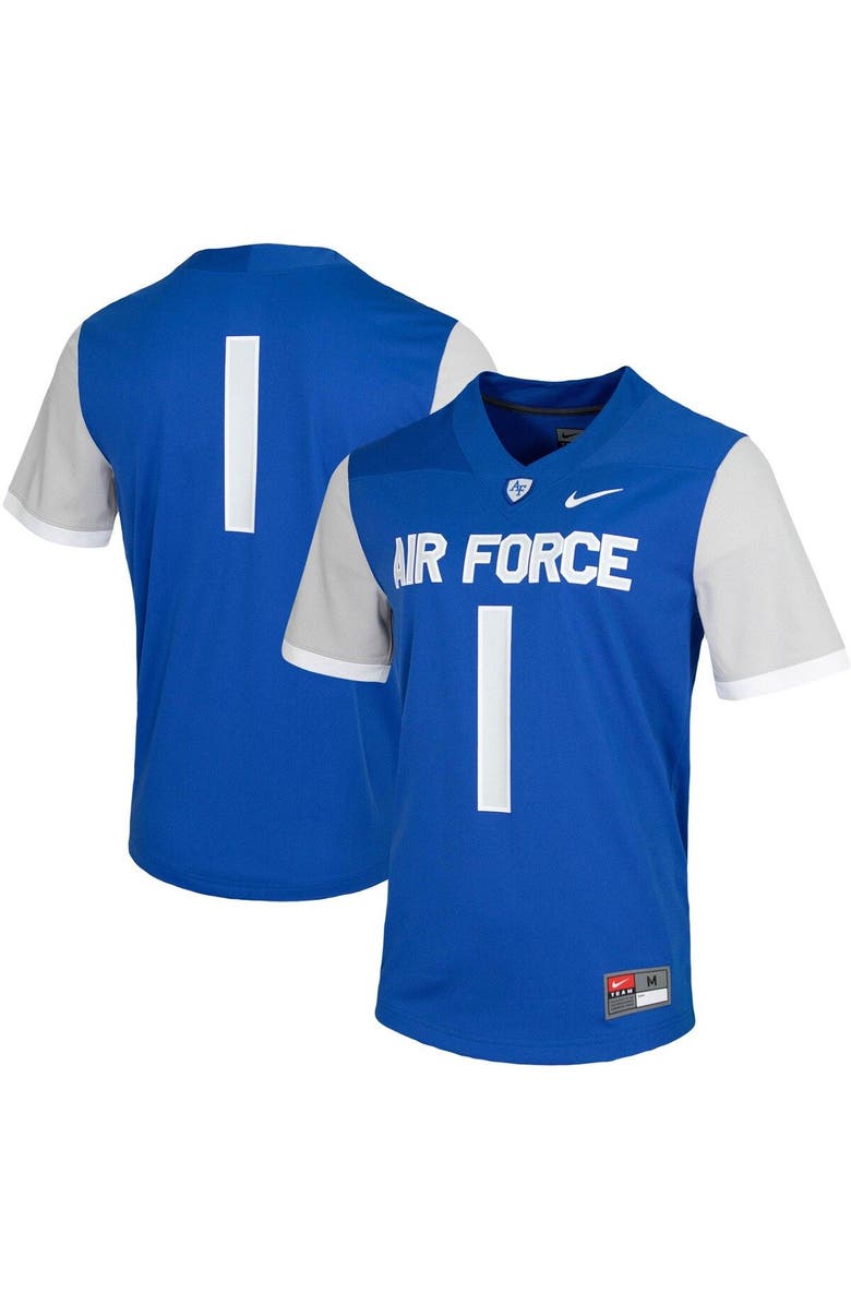 Nike Men's Nike #1 Royal Air Force Falcons Untouchable Game Jersey, Main, color, Royal