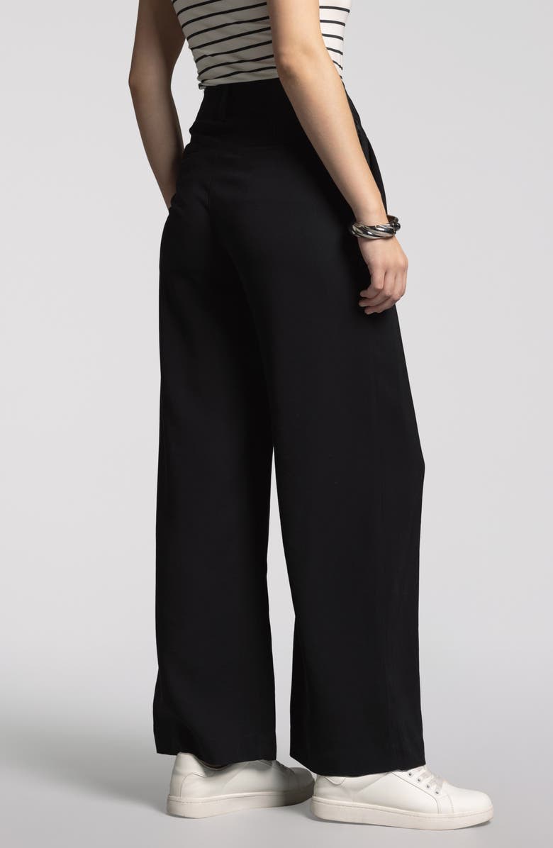 WEEKEND LOS ANGELES Lacy Straight Leg Pants, Alternate, color, Black