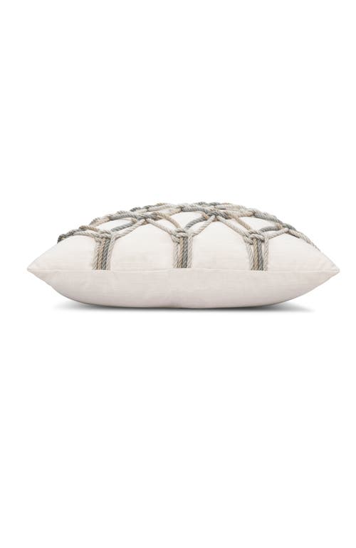 Elaine Smith Rope Hand Knotted Macrame Indoor & Outdoor Woven Accent Pillow, 20x20