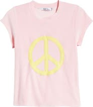Bella Venice Peace Graphic Velour Crop T-Shirt