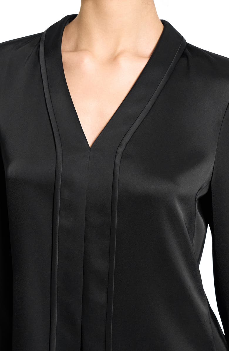 Theory Satin Top, Alternate, color, Black