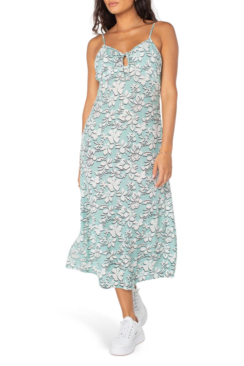 Starry Eyes Midi Dress, Main, color, AQUIFER