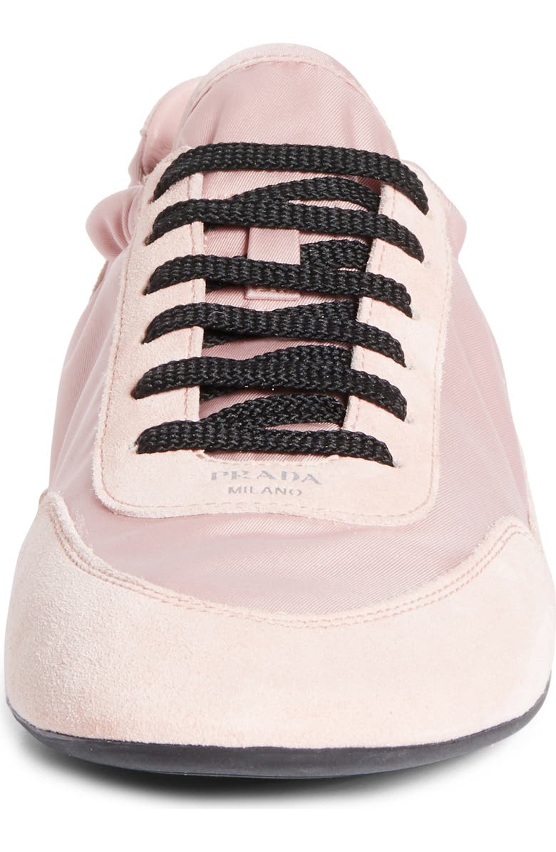 Prada Collapse Mixed Media Low Top Sneaker, Alternate, color, Pesco