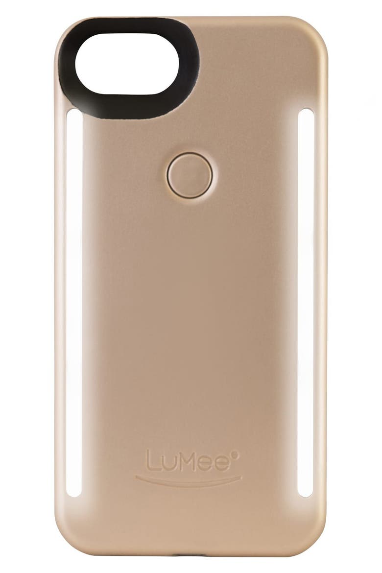 Duo LED Lighted iPhone 6/6s/7/8 & 6/6s/7/8 Plus Case, Alternate, color, GOLD MATTE