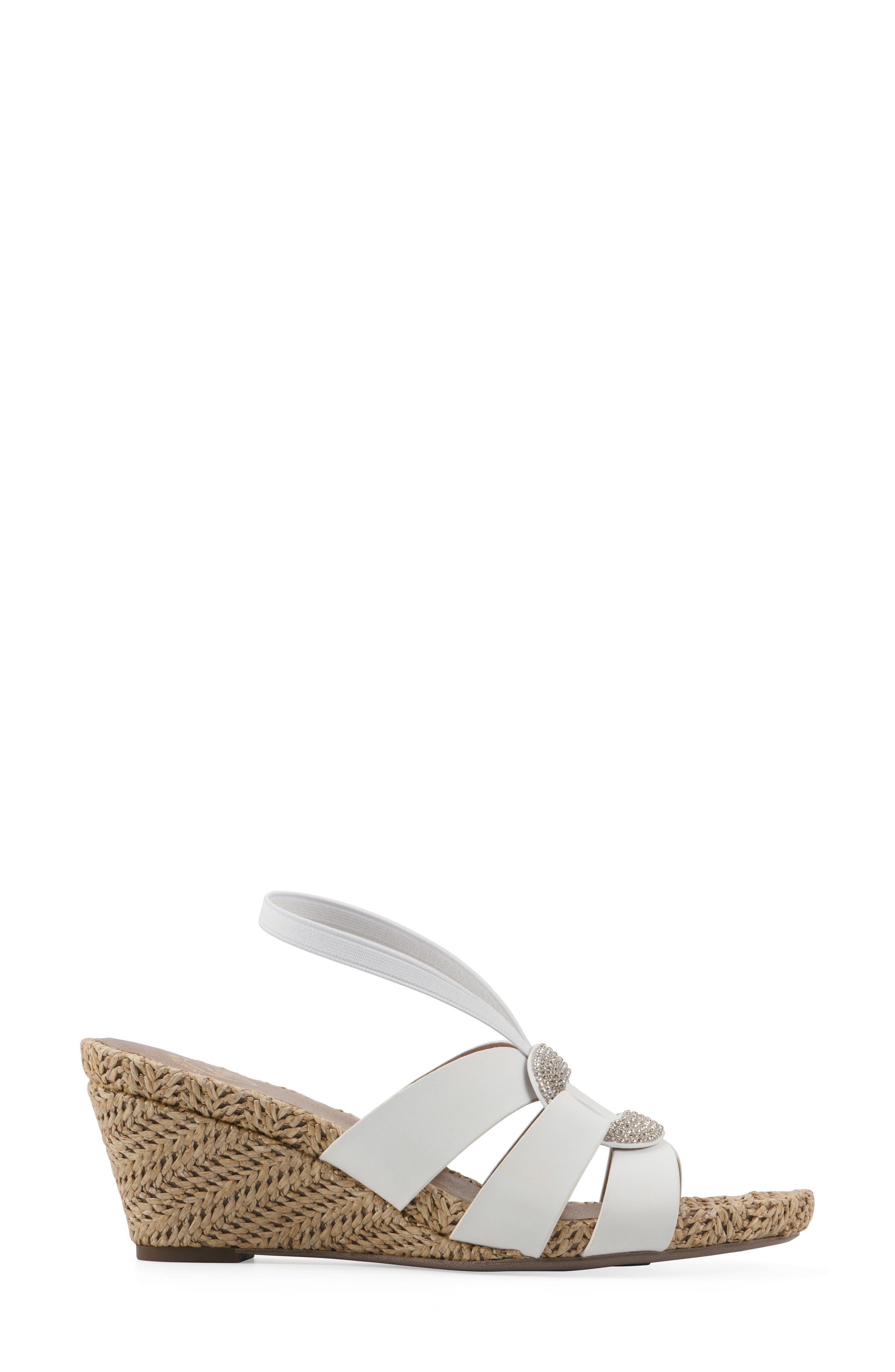 Atavi Wedge Espadrille Sandal, Alternate, color, WHITE/ SMOOTH