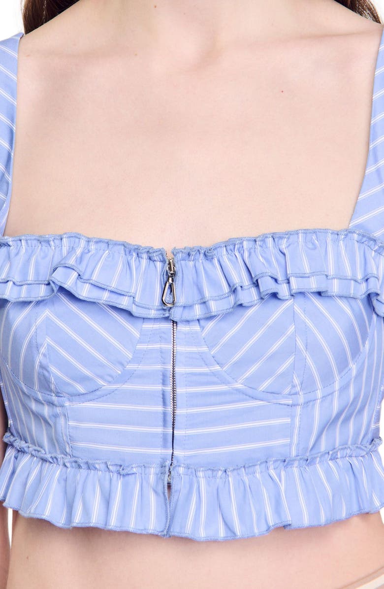 SANDRO Striped crop top, Alternate, color, 