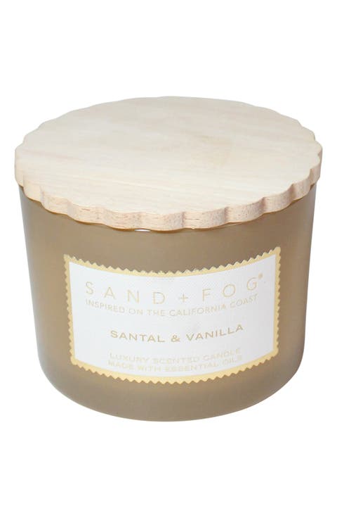 Santal & Vanilla Scalloped Scented Candle