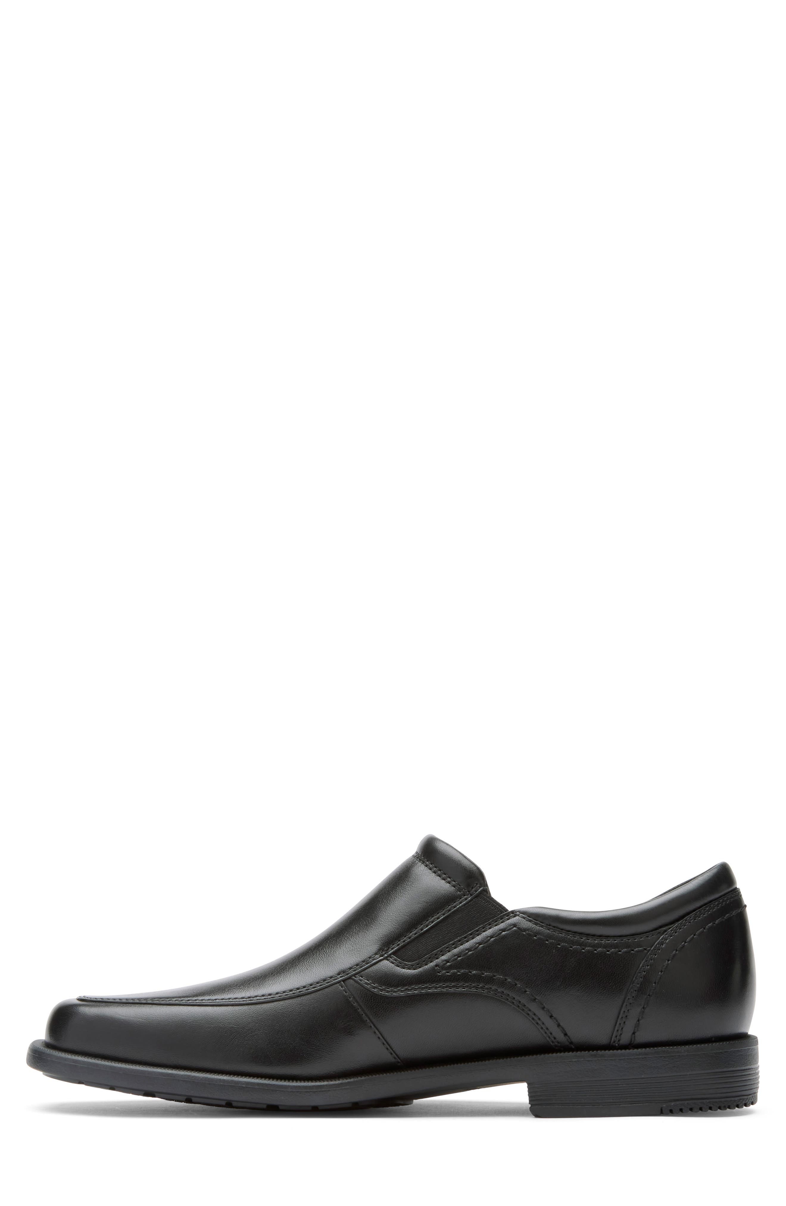 Rockport Isaac Apron Toe Slip-On Shoe, Alternate, color, Black