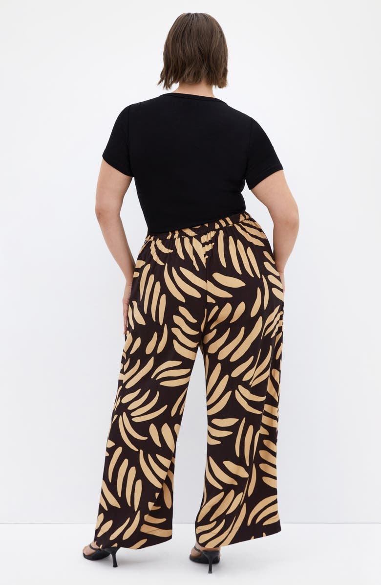 City Chic Aspyn Straight Leg Pants, Alternate, color, Blk/ Taupe