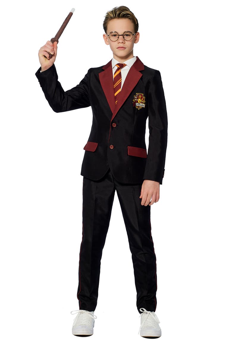 Kids' Harry Potter Two-Piece Suit with Tie, Main, color, BLACK