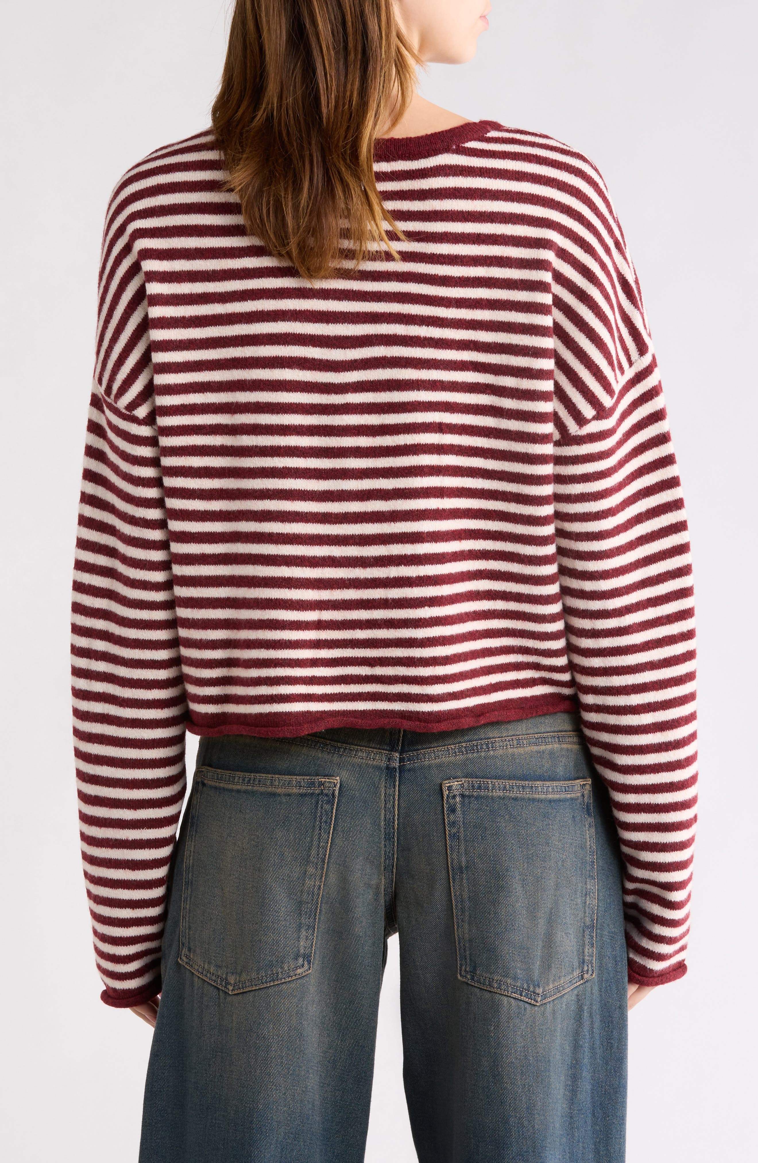 Georgia Stripe Roll Hem Cardigan - image 2