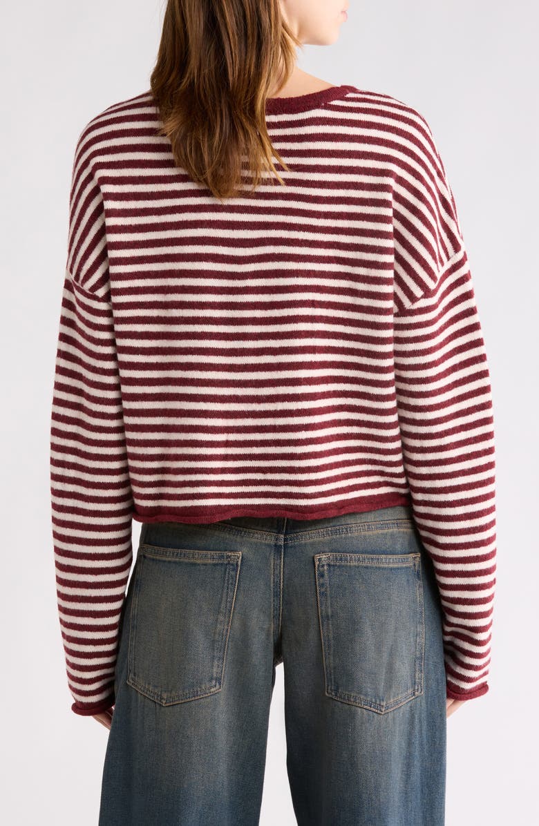 PacSun Georgia Stripe Roll Hem Cardigan, Alternate, color, Stripe