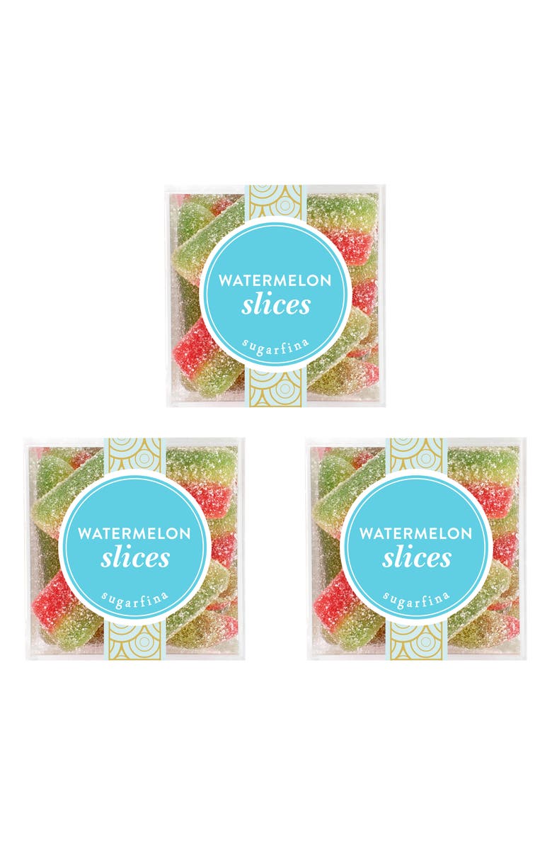 sugarfina Watermelon Slice Set of Candy Cubes, Main, color, 